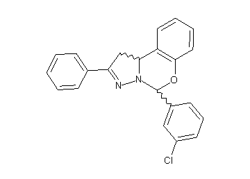 5-(3-chlorophenyl)-2-phenyl-1,10b-dihydropyrazolo[1,5-c][1,3]benzoxazine