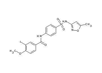 3-iodo-4-methoxy-N-(4-{[(5-methyl-3-isoxazolyl)amino]sulfonyl}phenyl)benzamide - Click Image to Close