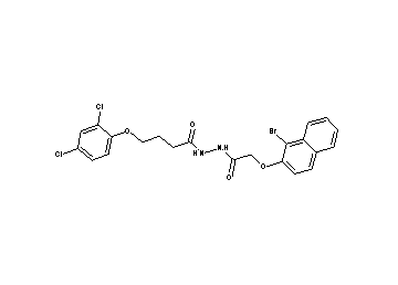 N'-{[(1-bromo-2-naphthyl)oxy]acetyl}-4-(2,4-dichlorophenoxy)butanohydrazide - Click Image to Close