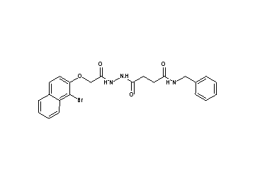 N-benzyl-4-(2-{[(1-bromo-2-naphthyl)oxy]acetyl}hydrazino)-4-oxobutanamide