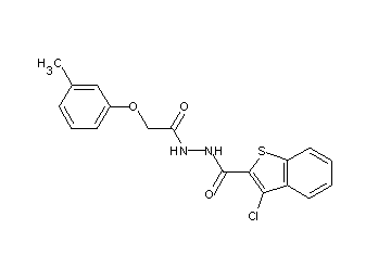 3-chloro-N'-[(3-methylphenoxy)acetyl]-1-benzothiophene-2-carbohydrazide