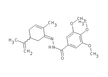 N'-(5-isopropenyl-2-methyl-2-cyclohexen-1-ylidene)-3,4,5-trimethoxybenzohydrazide