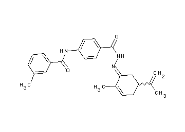 N-(4-{[2-(5-isopropenyl-2-methyl-2-cyclohexen-1-ylidene)hydrazino]carbonyl}phenyl)-3-methylbenzamide