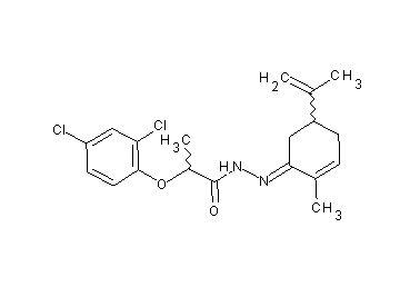2-(2,4-dichlorophenoxy)-N'-(5-isopropenyl-2-methyl-2-cyclohexen-1-ylidene)propanohydrazide