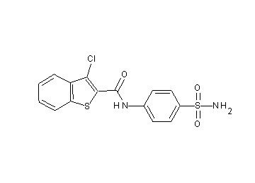 N-[4-(aminosulfonyl)phenyl]-3-chloro-1-benzothiophene-2-carboxamide