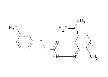 N'-(5-isopropenyl-2-methyl-2-cyclohexen-1-ylidene)-2-(3-methylphenoxy)acetohydrazide