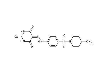 5-({4-[(4-methyl-1-piperidinyl)sulfonyl]phenyl}hydrazono)-2,4,6(1H,3H,5H)-pyrimidinetrione