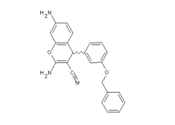 2,7-diamino-4-[3-(benzyloxy)phenyl]-4H-chromene-3-carbonitrile