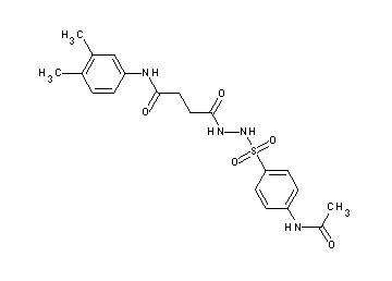 4-(2-{[4-(acetylamino)phenyl]sulfonyl}hydrazino)-N-(3,4-dimethylphenyl)-4-oxobutanamide - Click Image to Close