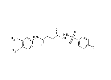 4-{2-[(4-chlorophenyl)sulfonyl]hydrazino}-N-(3,4-dimethylphenyl)-4-oxobutanamide