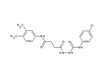 N-(4-chlorophenyl)-2-{4-[(3,4-dimethylphenyl)amino]-4-oxobutanoyl}hydrazinecarboxamide - Click Image to Close