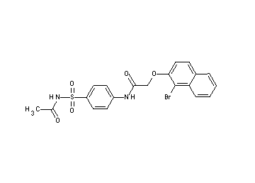 N-{4-[(acetylamino)sulfonyl]phenyl}-2-[(1-bromo-2-naphthyl)oxy]acetamide