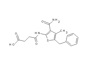 4-{[3-(aminocarbonyl)-5-benzyl-4-methyl-2-thienyl]amino}-4-oxobutanoic acid