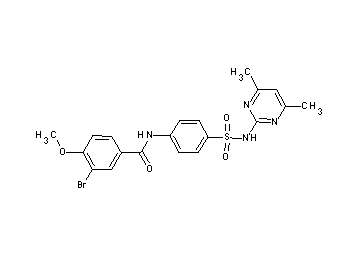 3-bromo-N-(4-{[(4,6-dimethyl-2-pyrimidinyl)amino]sulfonyl}phenyl)-4-methoxybenzamide