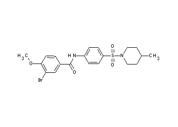3-bromo-4-methoxy-N-{4-[(4-methyl-1-piperidinyl)sulfonyl]phenyl}benzamide