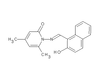 1-{[(2-hydroxy-1-naphthyl)methylene]amino}-4,6-dimethyl-2(1H)-pyridinone