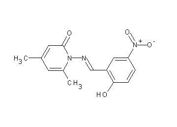 1-[(2-hydroxy-5-nitrobenzylidene)amino]-4,6-dimethyl-2(1H)-pyridinone