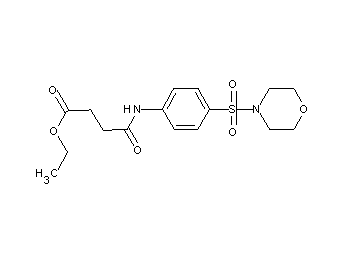 ethyl 4-{[4-(4-morpholinylsulfonyl)phenyl]amino}-4-oxobutanoate - Click Image to Close
