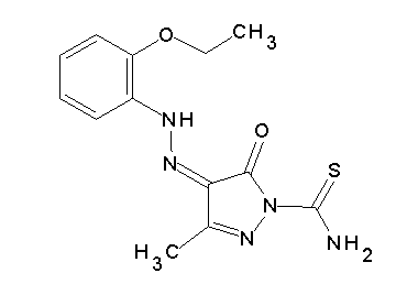 4-[(2-ethoxyphenyl)hydrazono]-3-methyl-5-oxo-4,5-dihydro-1H-pyrazole-1-carbothioamide