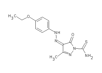 4-[(4-ethoxyphenyl)hydrazono]-3-methyl-5-oxo-4,5-dihydro-1H-pyrazole-1-carbothioamide - Click Image to Close