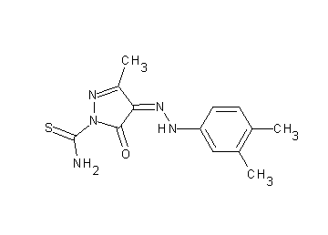 4-[(3,4-dimethylphenyl)hydrazono]-3-methyl-5-oxo-4,5-dihydro-1H-pyrazole-1-carbothioamide