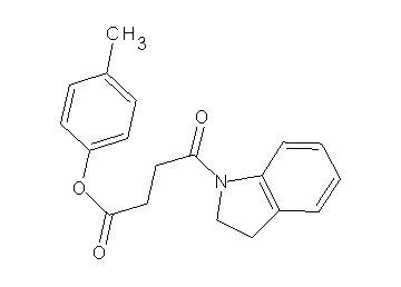 4-methylphenyl 4-(2,3-dihydro-1H-indol-1-yl)-4-oxobutanoate - Click Image to Close