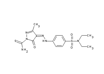 4-({4-[(diethylamino)sulfonyl]phenyl}hydrazono)-3-methyl-5-oxo-4,5-dihydro-1H-pyrazole-1-carbothioamide