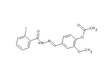 4-[2-(2-iodobenzoyl)carbonohydrazonoyl]-2-methoxyphenyl acetate