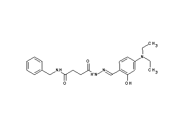N-benzyl-4-{2-[4-(diethylamino)-2-hydroxybenzylidene]hydrazino}-4-oxobutanamide - Click Image to Close