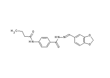 N-(4-{[2-(1,3-benzodioxol-5-ylmethylene)hydrazino]carbonyl}phenyl)butanamide