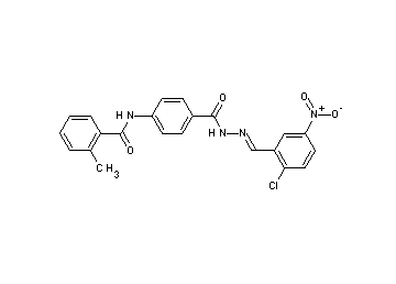 N-(4-{[2-(2-chloro-5-nitrobenzylidene)hydrazino]carbonyl}phenyl)-2-methylbenzamide - Click Image to Close