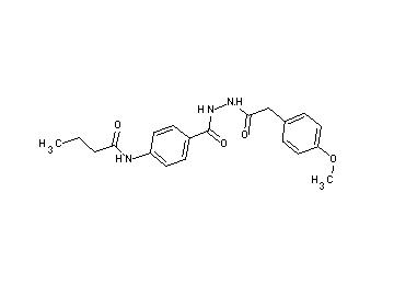 N-[4-({2-[(4-methoxyphenyl)acetyl]hydrazino}carbonyl)phenyl]butanamide - Click Image to Close