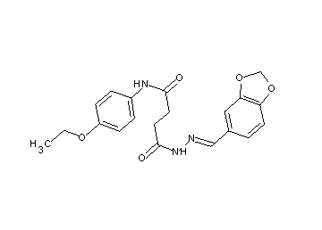 4-[2-(1,3-benzodioxol-5-ylmethylene)hydrazino]-N-(4-ethoxyphenyl)-4-oxobutanamide - Click Image to Close