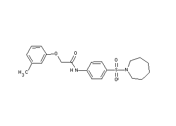 N-[4-(1-azepanylsulfonyl)phenyl]-2-(3-methylphenoxy)acetamide