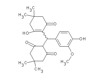 2-[(2-hydroxy-4,4-dimethyl-6-oxo-1-cyclohexen-1-yl)(4-hydroxy-3-methoxyphenyl)methyl]-5,5-dimethyl-1,3-cyclohexanedione