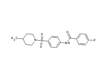 4-fluoro-N-{4-[(4-methyl-1-piperidinyl)sulfonyl]phenyl}benzamide