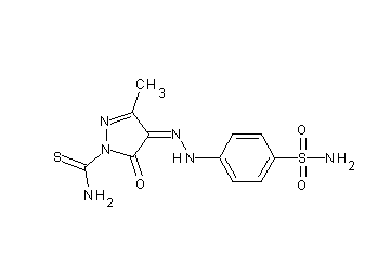 4-{[4-(aminosulfonyl)phenyl]hydrazono}-3-methyl-5-oxo-4,5-dihydro-1H-pyrazole-1-carbothioamide