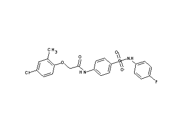 2-(4-chloro-2-methylphenoxy)-N-(4-{[(4-fluorophenyl)amino]sulfonyl}phenyl)acetamide