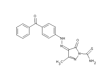 4-[(4-benzoylphenyl)hydrazono]-3-methyl-5-oxo-4,5-dihydro-1H-pyrazole-1-carbothioamide