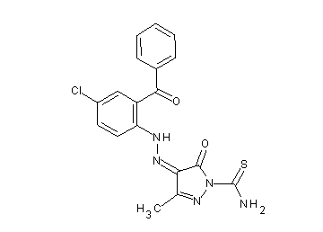 4-[(2-benzoyl-4-chlorophenyl)hydrazono]-3-methyl-5-oxo-4,5-dihydro-1H-pyrazole-1-carbothioamide