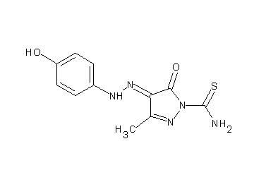 4-[(4-hydroxyphenyl)hydrazono]-3-methyl-5-oxo-4,5-dihydro-1H-pyrazole-1-carbothioamide