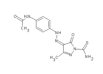 N-(4-{2-[1-(aminocarbonothioyl)-3-methyl-5-oxo-1,5-dihydro-4H-pyrazol-4-ylidene]hydrazino}phenyl)acetamide
