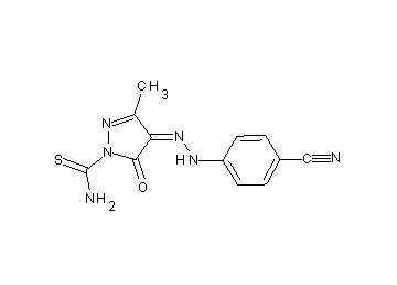 4-[(4-cyanophenyl)hydrazono]-3-methyl-5-oxo-4,5-dihydro-1H-pyrazole-1-carbothioamide