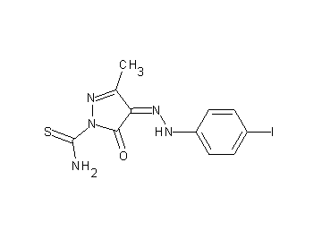 4-[(4-iodophenyl)hydrazono]-3-methyl-5-oxo-4,5-dihydro-1H-pyrazole-1-carbothioamide
