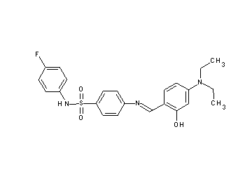 4-{[4-(diethylamino)-2-hydroxybenzylidene]amino}-N-(4-fluorophenyl)benzenesulfonamide