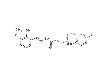 N-(2,4-dichlorophenyl)-4-[2-(2-hydroxy-3-methoxybenzylidene)hydrazino]-4-oxobutanamide