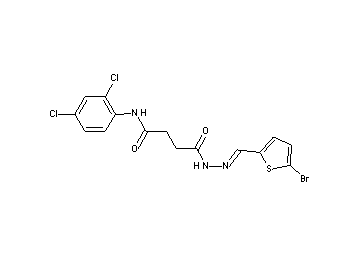 4-{2-[(5-bromo-2-thienyl)methylene]hydrazino}-N-(2,4-dichlorophenyl)-4-oxobutanamide
