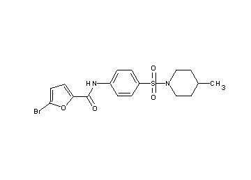 5-bromo-N-{4-[(4-methyl-1-piperidinyl)sulfonyl]phenyl}-2-furamide