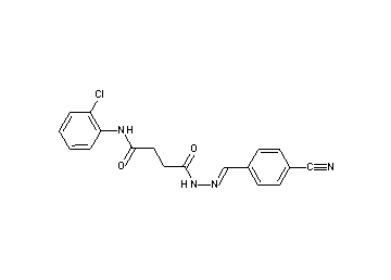 N-(2-chlorophenyl)-4-[2-(4-cyanobenzylidene)hydrazino]-4-oxobutanamide