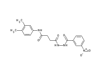 N-(3,4-dimethylphenyl)-4-[2-(3-nitrobenzoyl)hydrazino]-4-oxobutanamide
